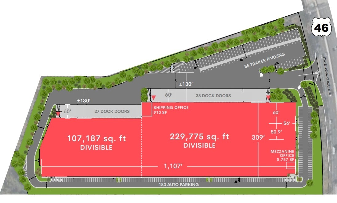 1098 US-46, Ridgefield, NJ à louer Plan d’étage– Image 1 sur 1