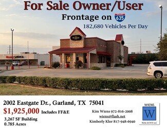Plus de détails pour 2002 Eastgate Dr, Garland, TX - Local commercial à vendre