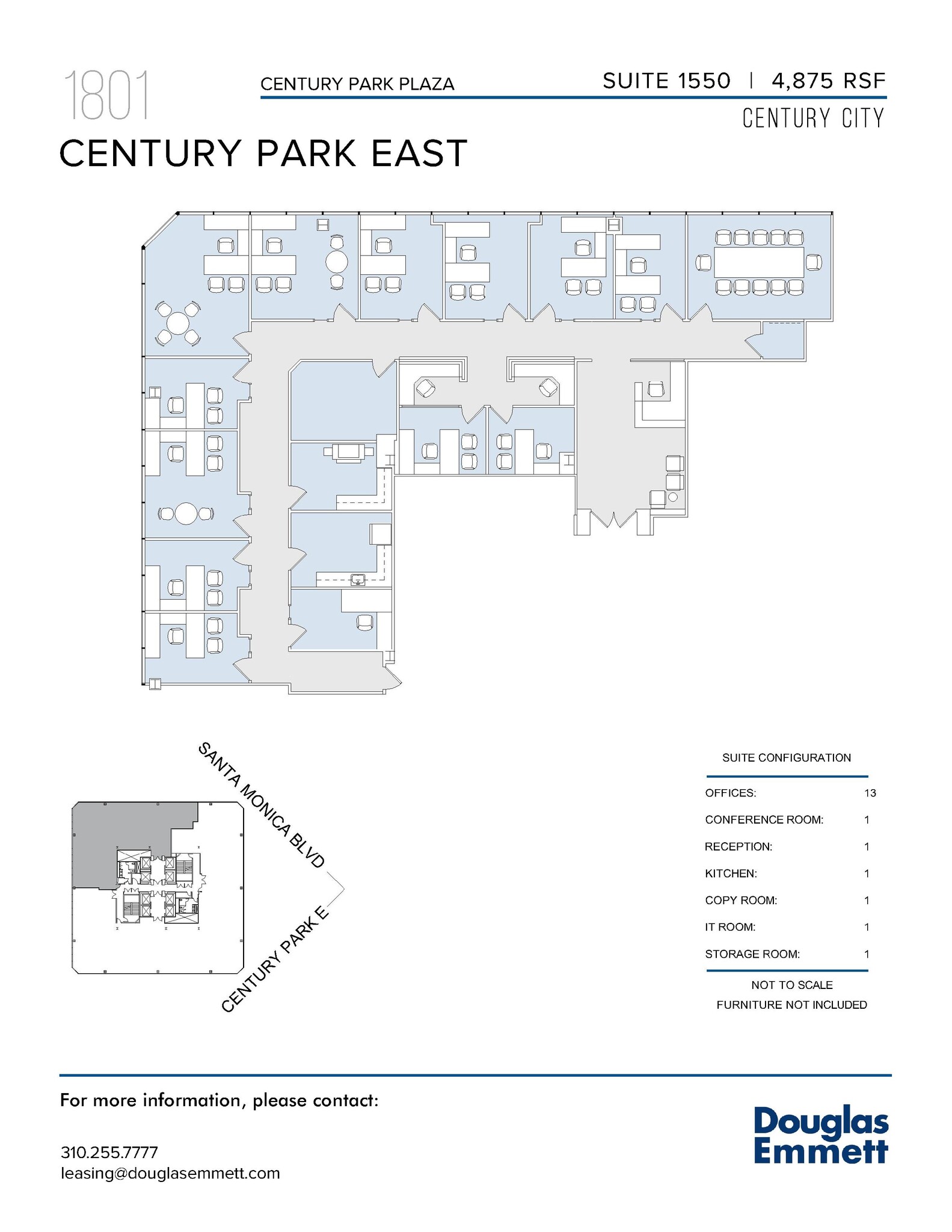 1801 Century Park E, Los Angeles, CA à louer Plan d’étage– Image 1 sur 1