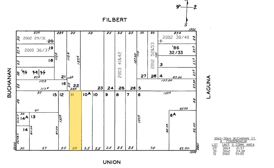 1964-1966 Union St, San Francisco, CA à vendre - Plan cadastral – Image 2 sur 42