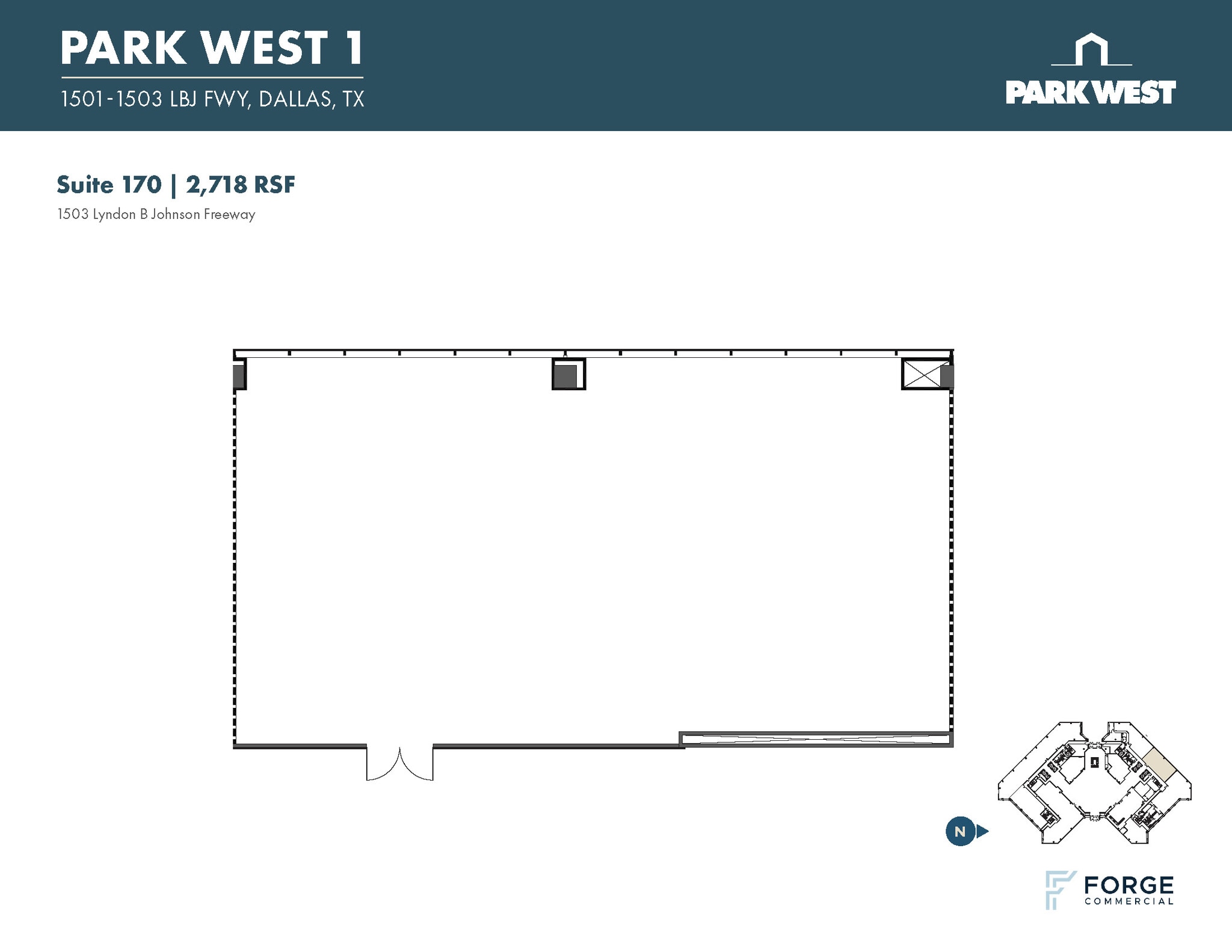 1501-1507 Lyndon B Johnson Fwy, Dallas, TX à louer Plan d’étage– Image 1 sur 2
