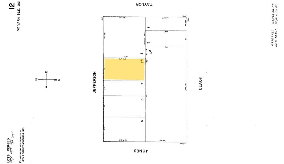 243-245 Jefferson St, San Francisco, CA à louer - Plan cadastral – Image 2 sur 2