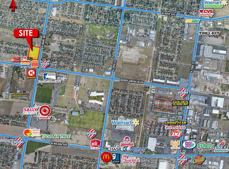 N Ware Rd & Buddy Owens Blvd, McAllen, TX à louer - Aérien – Image 1 sur 2