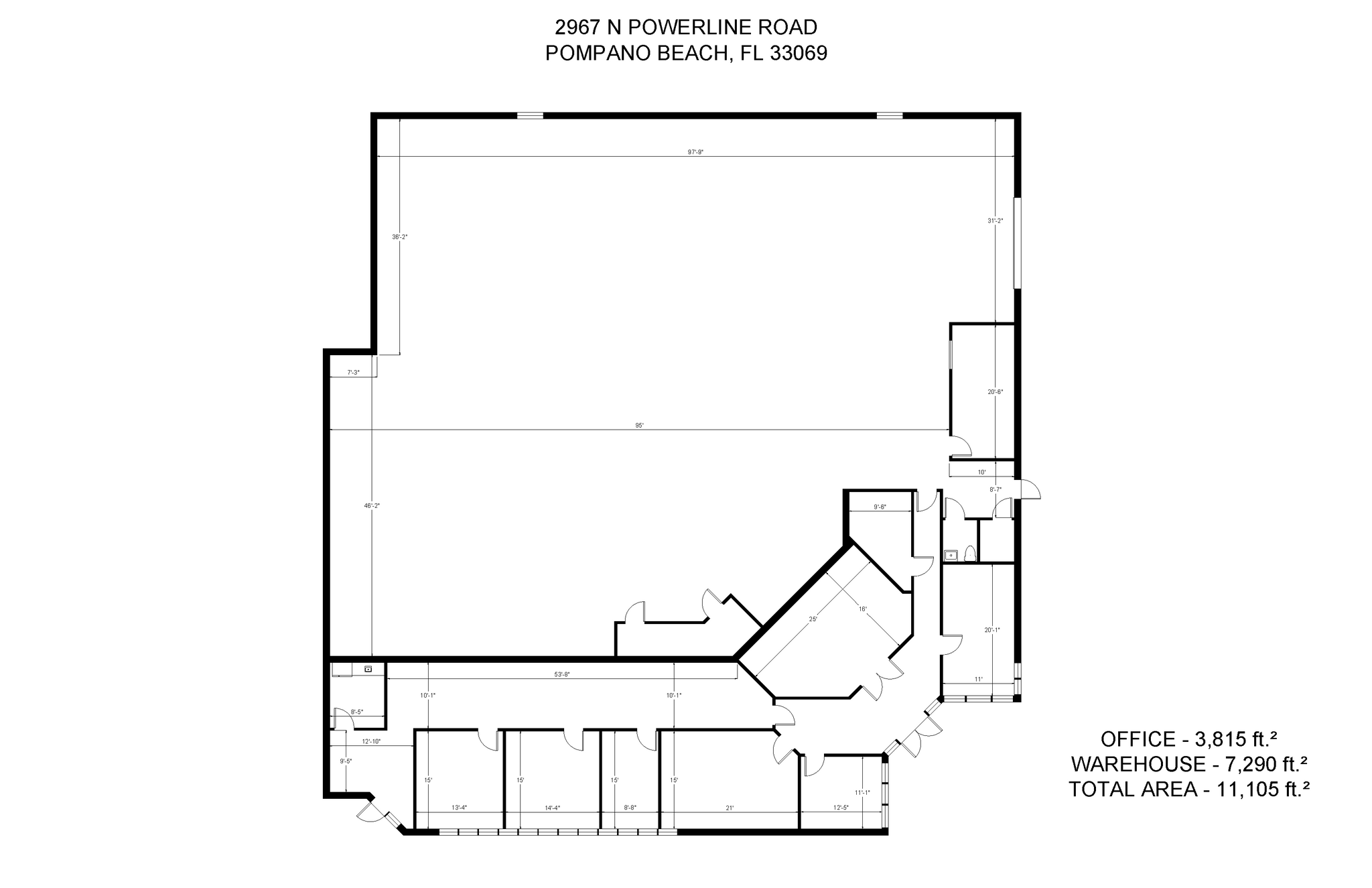 2939-2999 N Powerline Rd, Pompano Beach, FL à louer Plan d’étage– Image 1 sur 1