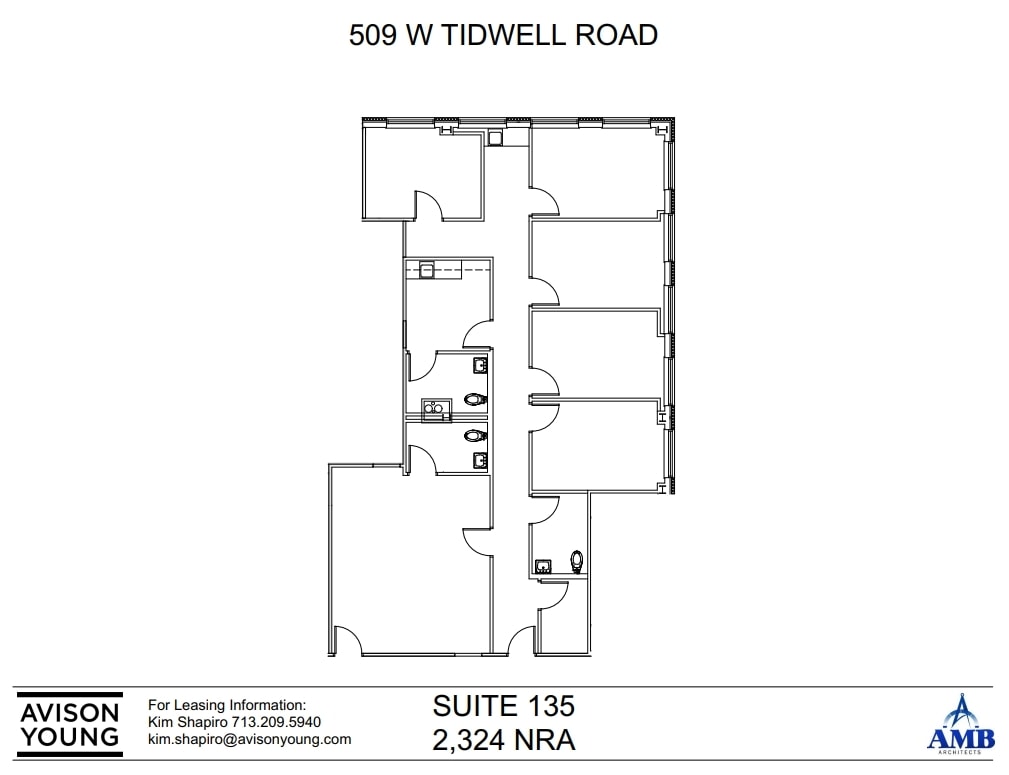 509 W Tidwell Rd, Houston, TX à louer Plan d’étage– Image 1 sur 2