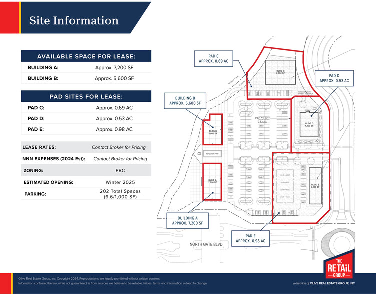 True North Commons, Pad A, Colorado Springs, CO à louer - Plan de site – Image 3 sur 3