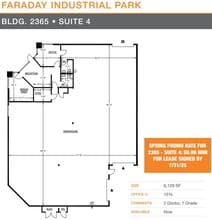 2375 Michael Faraday Dr, San Diego, CA à louer Plan d’étage– Image 2 sur 2