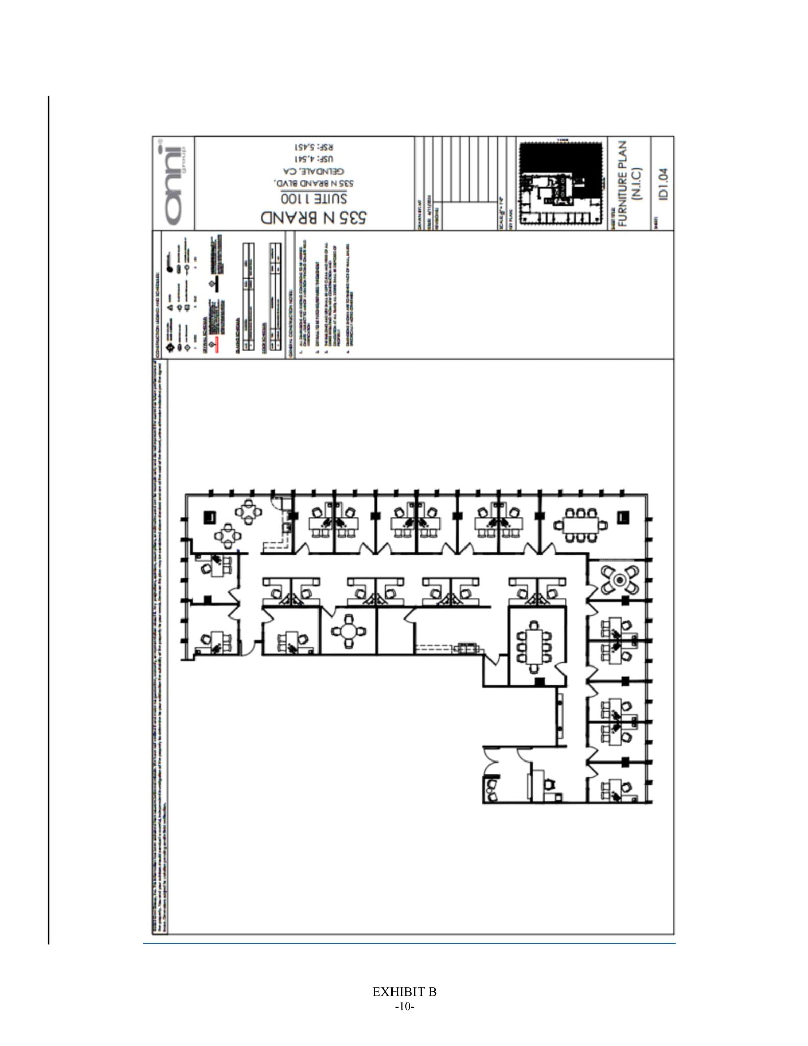 535 N Brand Blvd, Glendale, CA à louer Plan de site– Image 1 sur 1