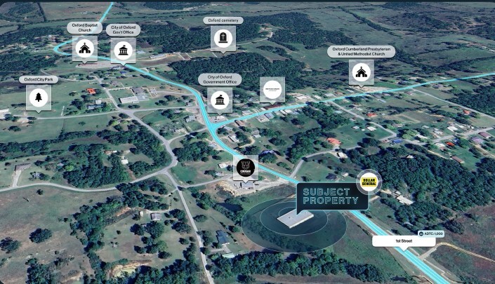 150 S 1st St, Oxford, AR à vendre - Aérien – Image 2 sur 2