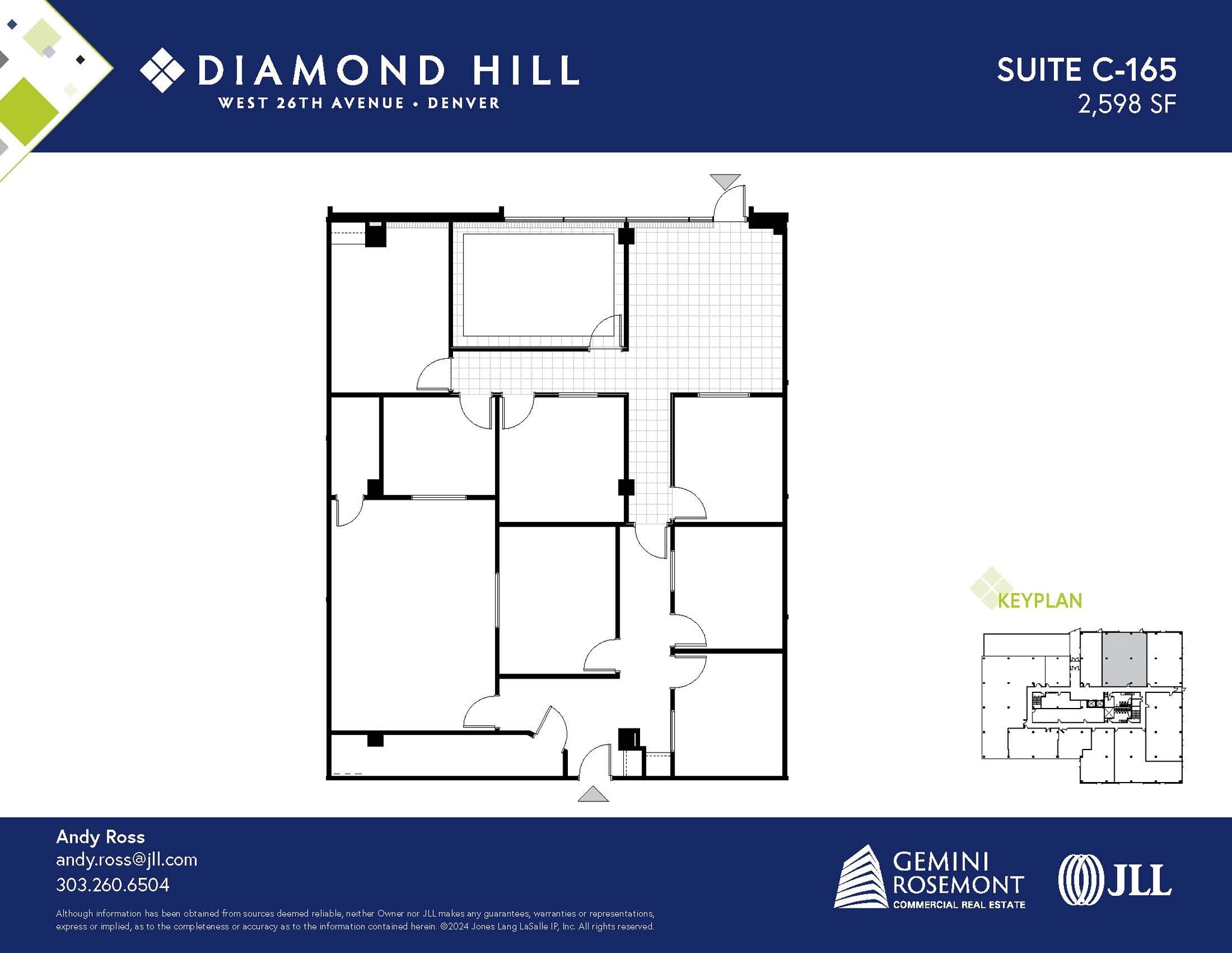 2490 W 26th Ave, Denver, CO à louer Plan d’étage– Image 1 sur 2