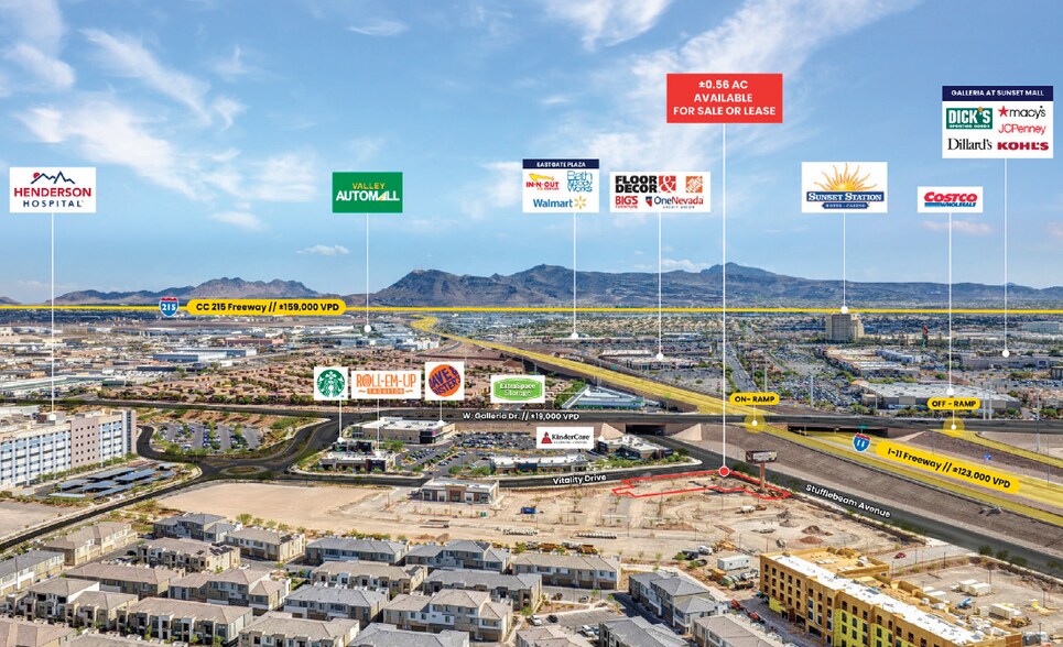 NEC Stufflebeam Ave. & Vitality Dr., Henderson, NV à louer - Aérien – Image 3 sur 4