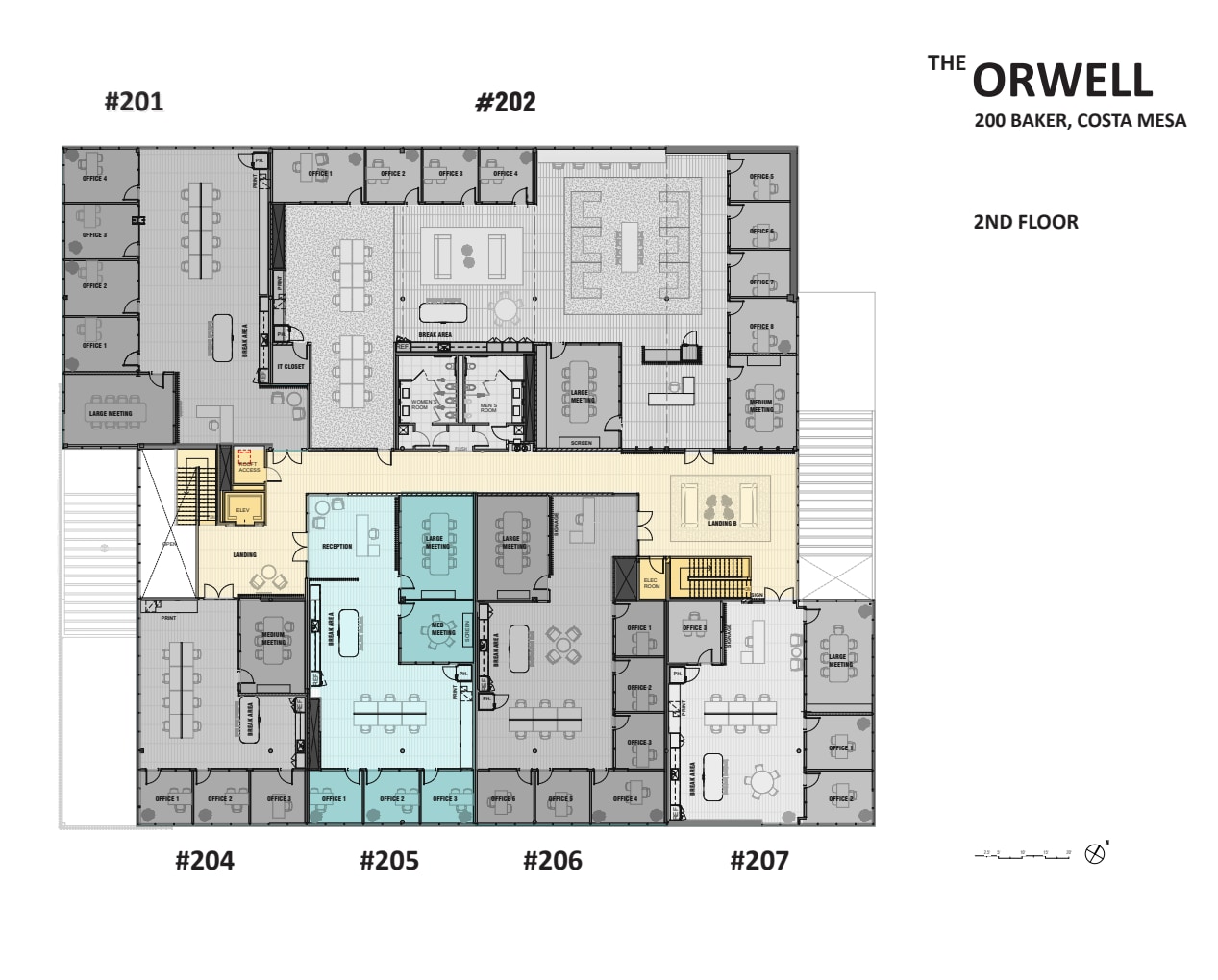 200 E Baker St, Costa Mesa, CA à louer Plan d’étage– Image 1 sur 1