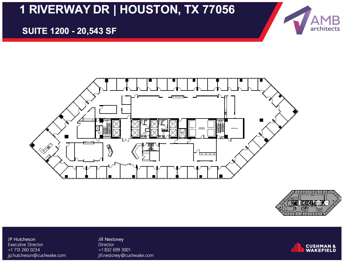 1 Riverway, Houston, TX à louer Plan d’étage– Image 1 sur 1