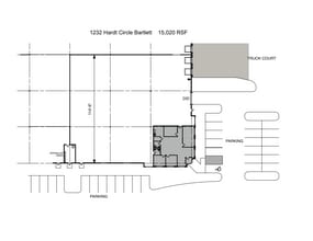 1230-1236 Hardt Cir, Bartlett, IL à louer Plan d’étage– Image 1 sur 1