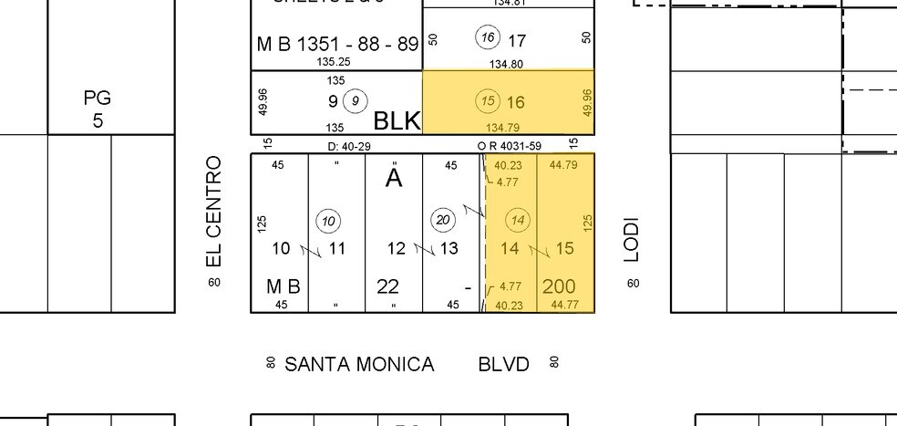 6151-6159 Santa Monica Blvd, Los Angeles, CA à vendre - Plan cadastral – Image 3 sur 38