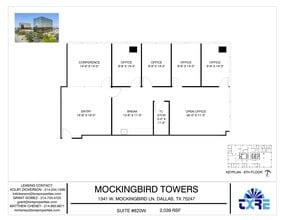 1341 W Mockingbird Ln, Dallas, TX à louer Plan d’étage– Image 1 sur 1