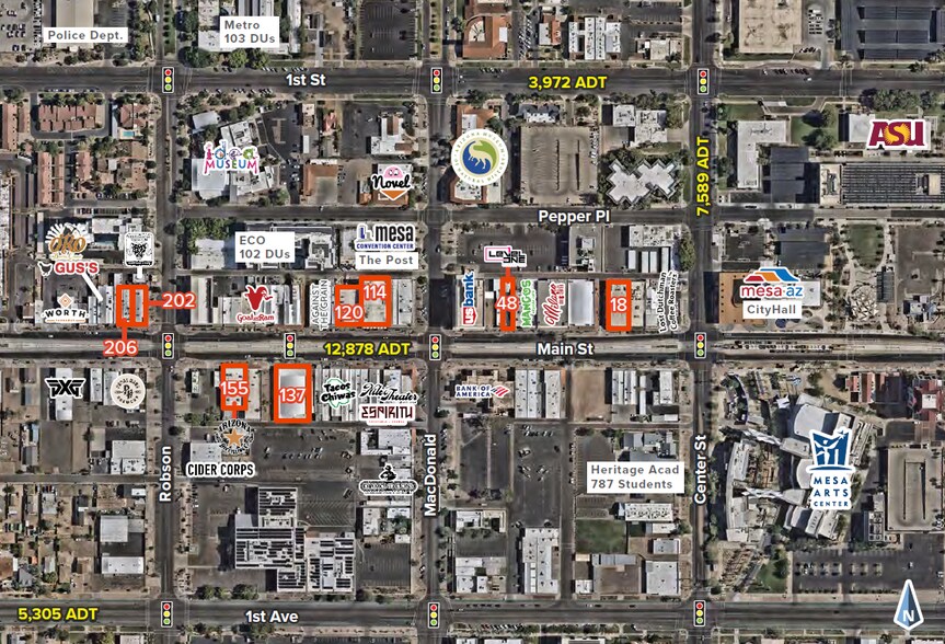 Downtown Mesa - Portfolio For Sale portefeuille de 8 biens à vendre sur LoopNet.fr - Photo de l’immeuble – Image 3 sur 4