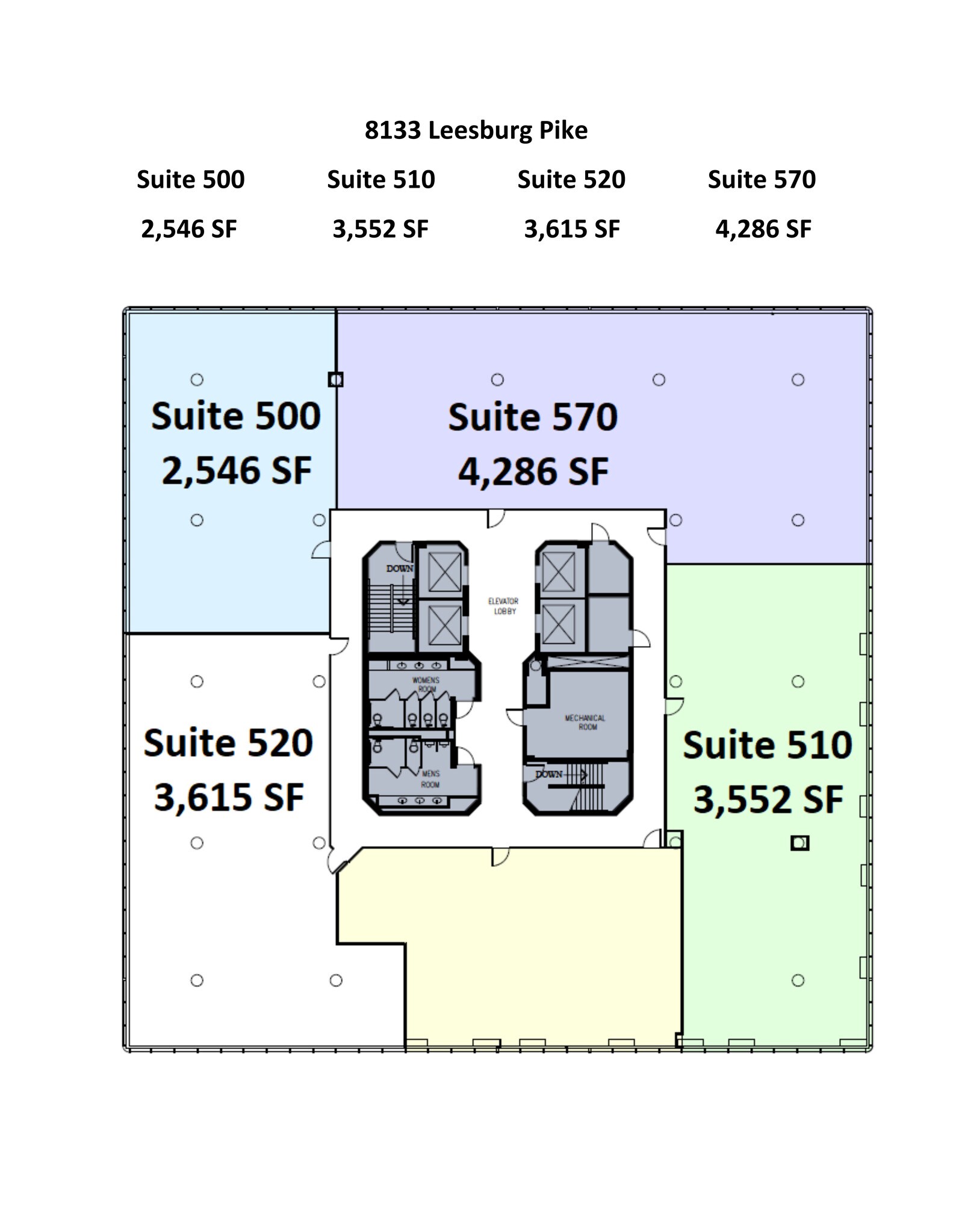 8133 Leesburg Pike, Vienna, VA à louer Plan de site– Image 1 sur 2