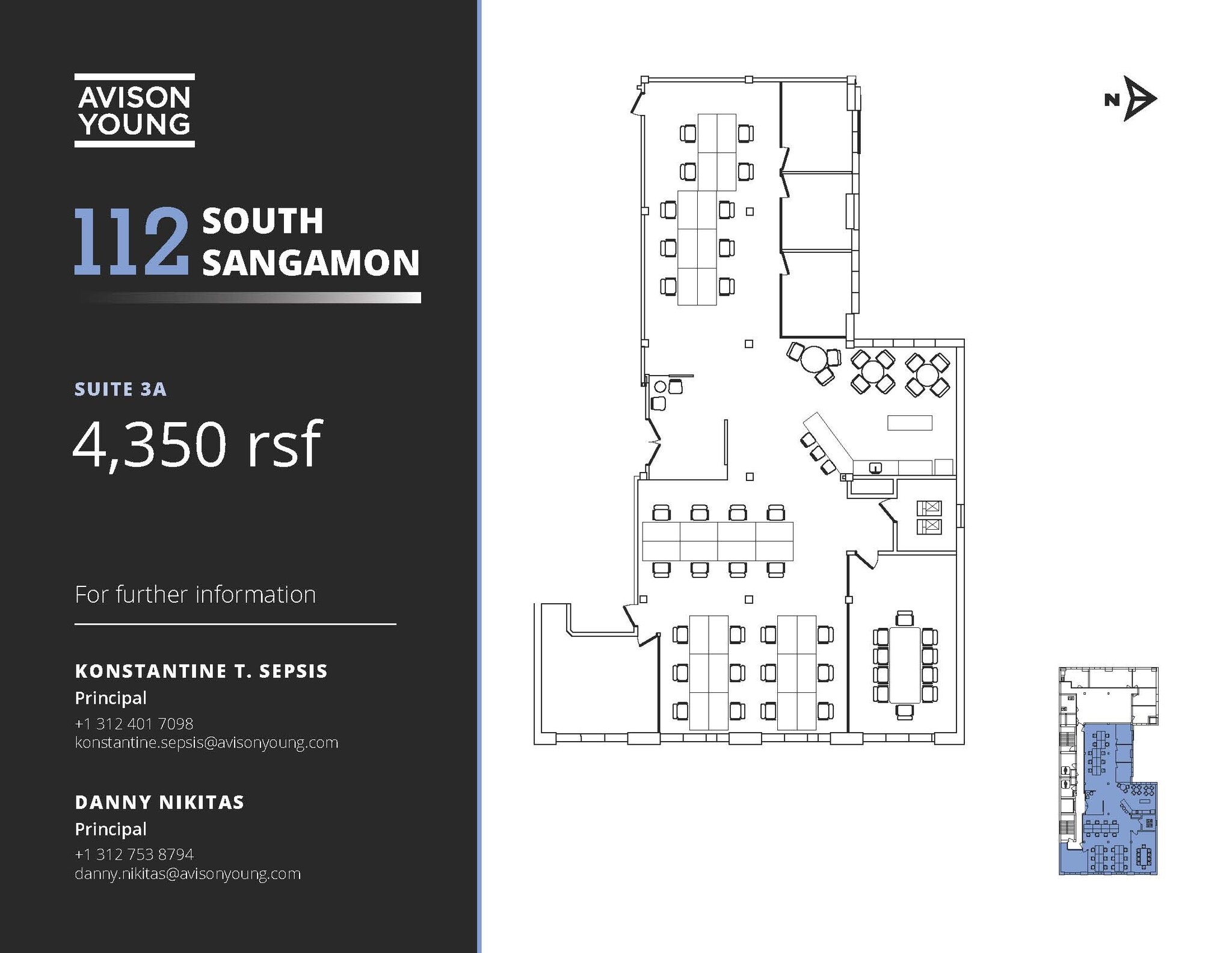 112 S Sangamon St, Chicago, IL à louer Plan d’étage– Image 1 sur 8