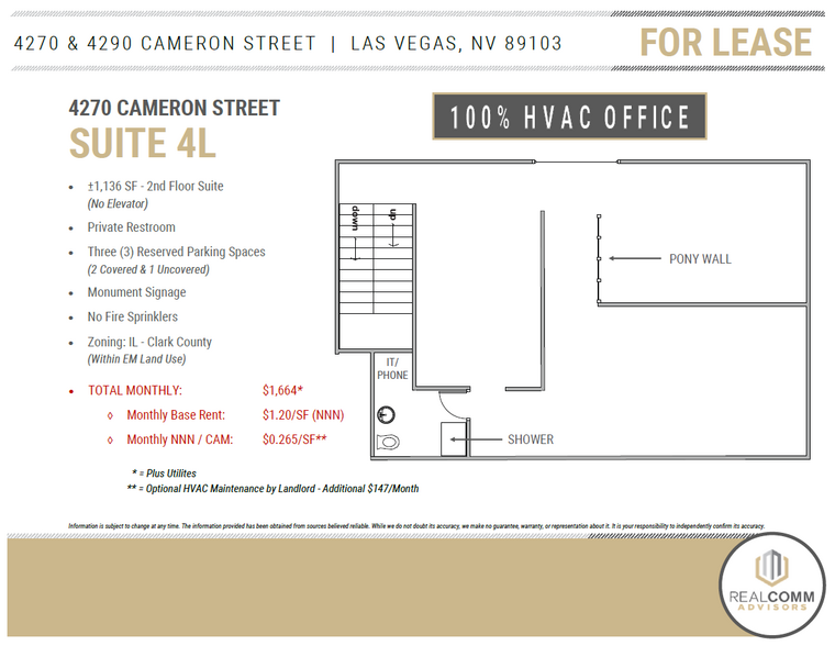 4290 Cameron St, Las Vegas, NV à louer - Plan d’étage – Image 3 sur 5
