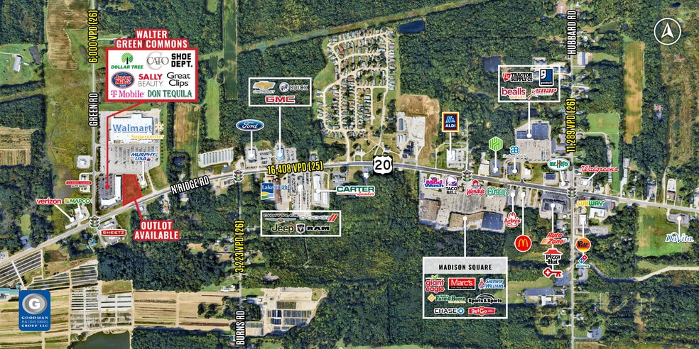 6067 N Ridge Rd, Madison, OH à louer - Aérien – Image 2 sur 10