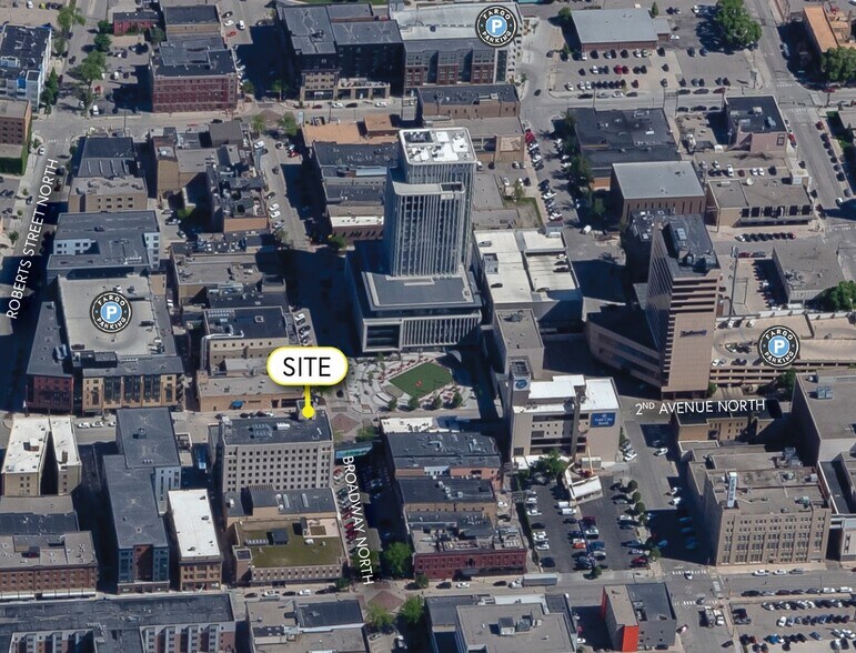 122 Broadway N, Fargo, ND à louer - Aérien – Image 2 sur 3