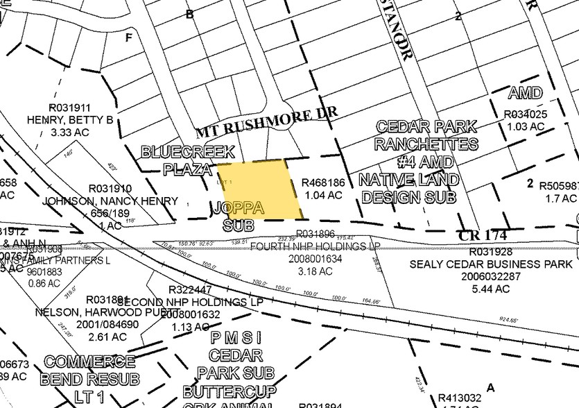 301 Brushy Creek Rd, Cedar Park, TX à louer - Plan cadastral – Image 3 sur 3