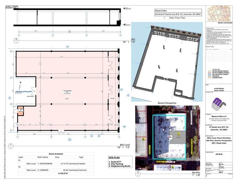 49-61 N Lexington Ave, Asheville, NC à louer - Plan de site – Image 3 sur 3