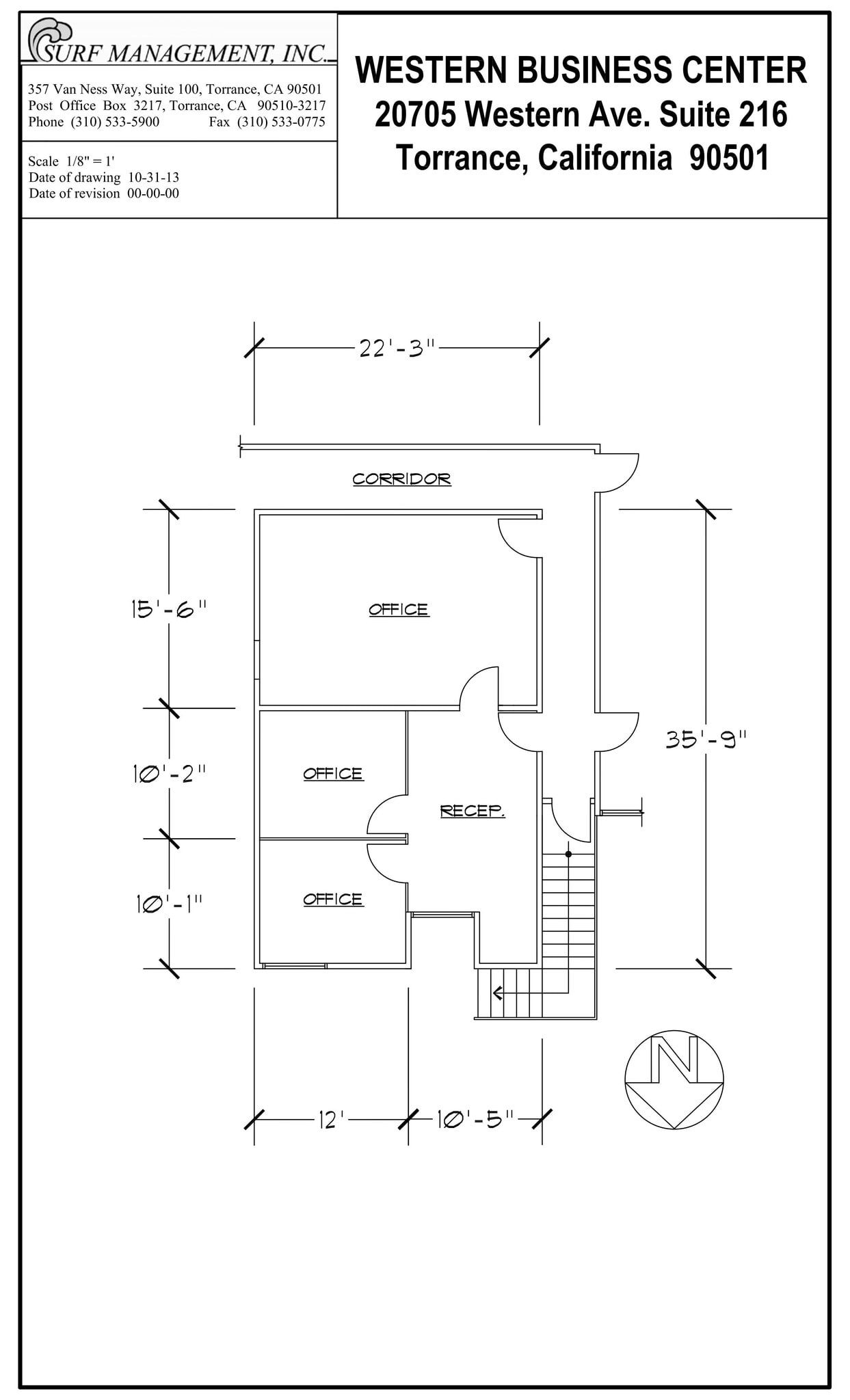 20695 S Western Ave, Torrance, CA à louer Plan d’étage– Image 1 sur 1