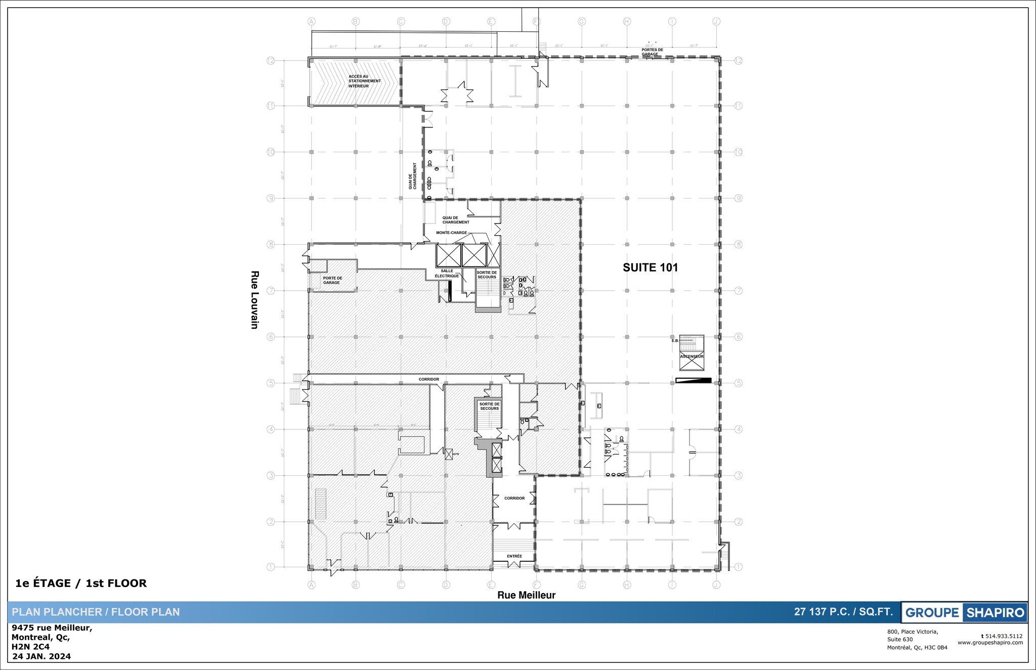 9475 Rue Meilleur, Montréal, QC à louer Plan de site– Image 1 sur 1