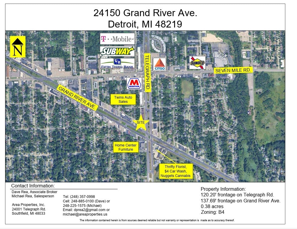 24150 Grand River Ave, Detroit, MI à louer Carte– Image 1 sur 2