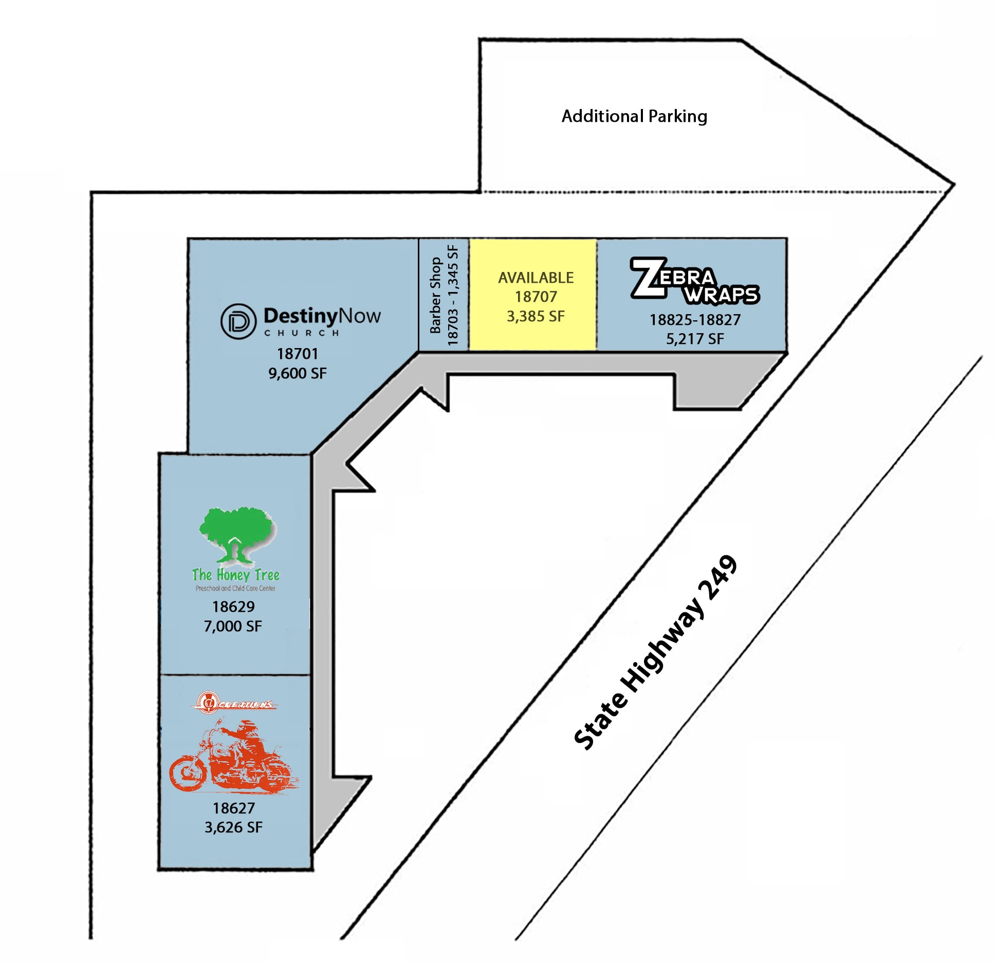18627-18825 SH 249, Houston, TX à louer Plan de site– Image 1 sur 1