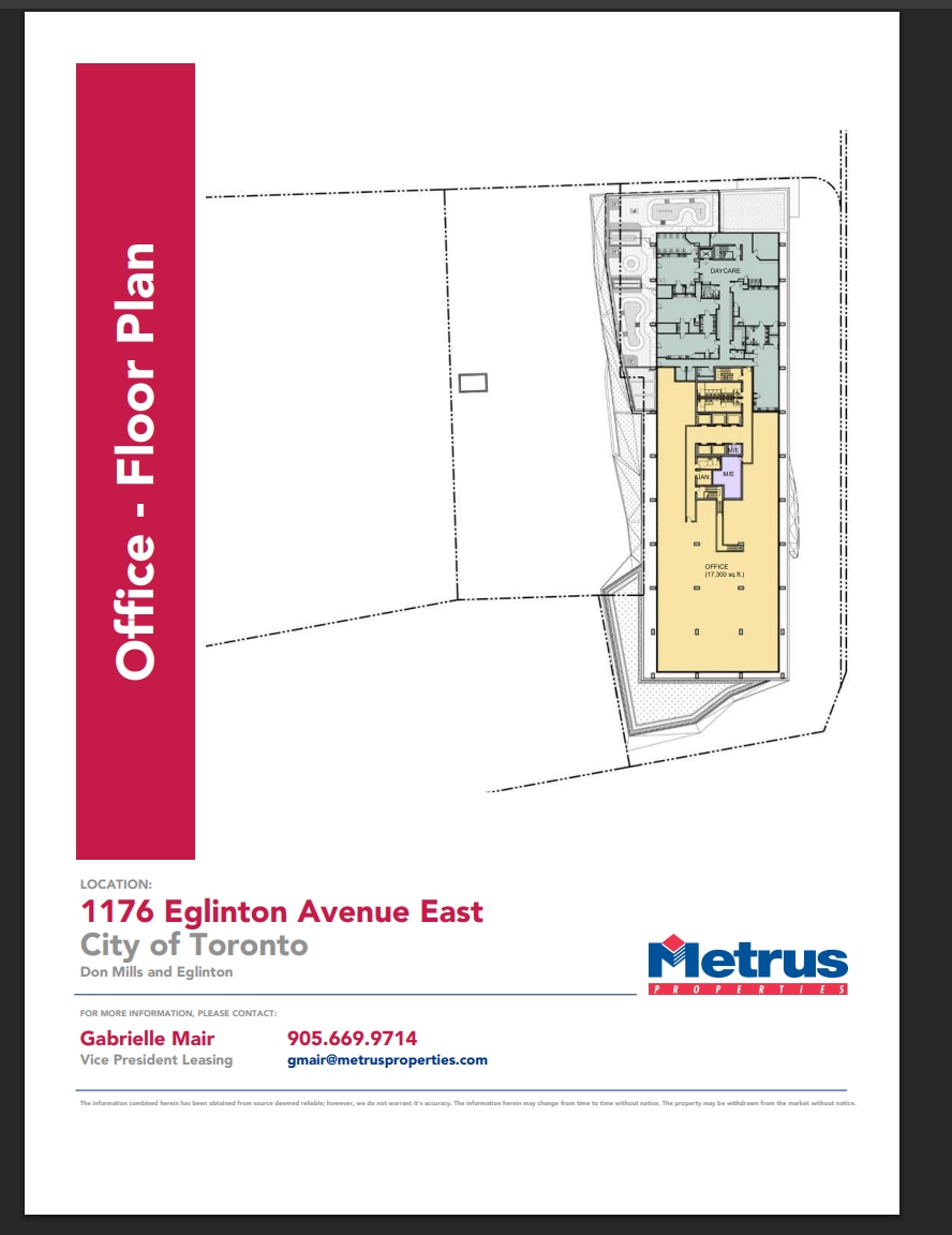 1176 Eglinton Av E, Toronto, ON à louer Plan d’étage– Image 1 sur 1