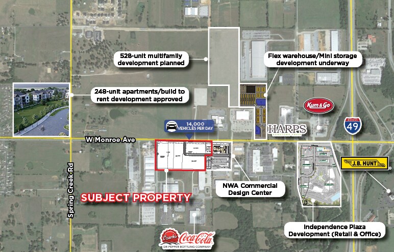 W Monroe Ave, Lowell, AR à vendre Aérien– Image 1 sur 4
