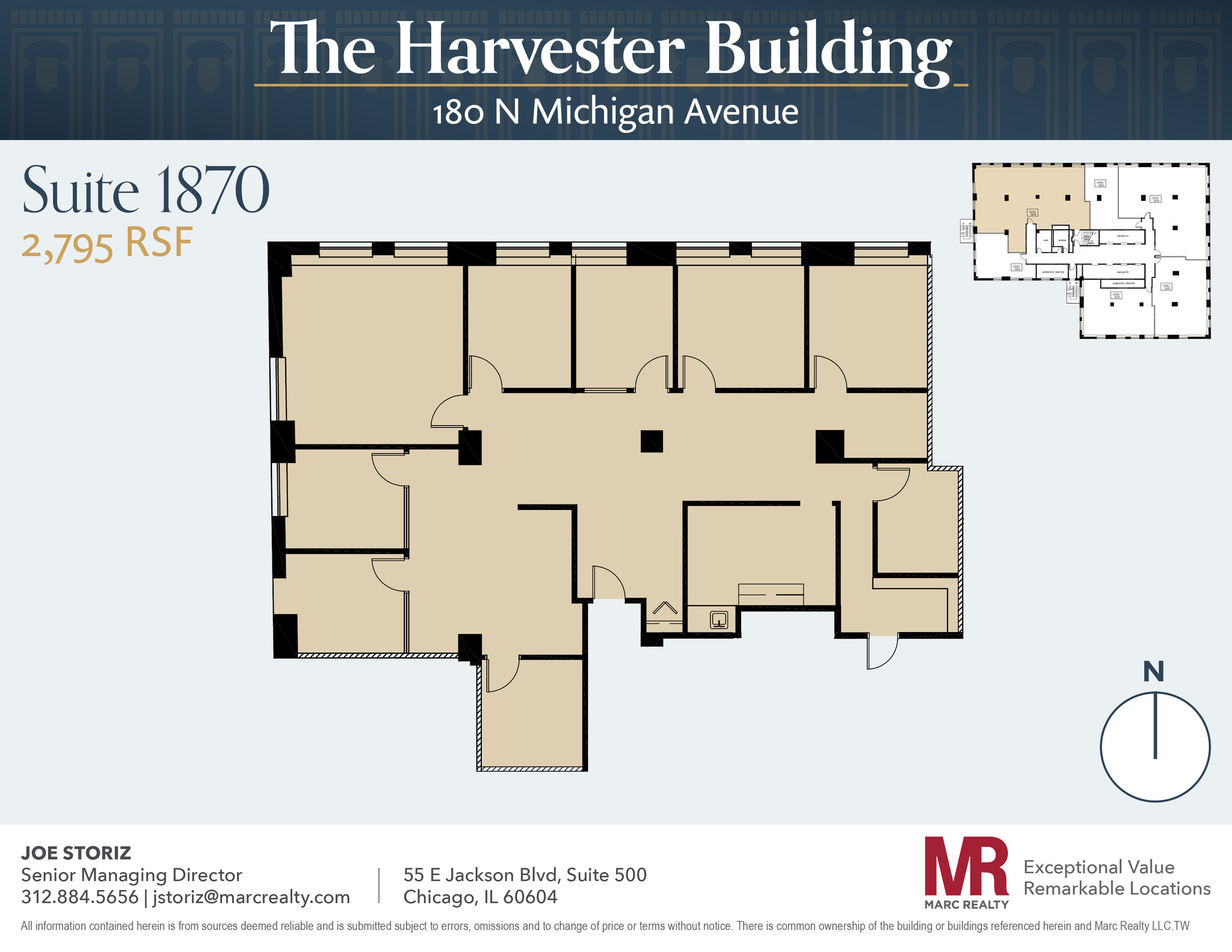 180 N Michigan Ave, Chicago, IL à louer Plan d’étage– Image 1 sur 6