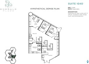 402 W Broadway, San Diego, CA à louer Plan d’étage– Image 2 sur 2