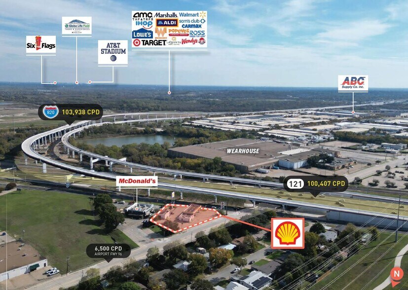7301 Airport Fwy, Richland Hills, TX à vendre - Aérien – Image 3 sur 5