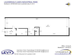 2696 NW 31st Ave, Lauderdale Lakes, FL à louer Plan d’étage– Image 2 sur 2