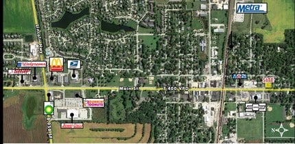415 S Main St, Elburn, IL - VUE AÉRIENNE  vue de carte