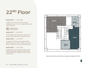 600 B St, San Diego, CA à louer Plan d’étage– Image 1 sur 1