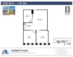 801 Cherry St, Fort Worth, TX à louer Plan d’étage– Image 1 sur 1