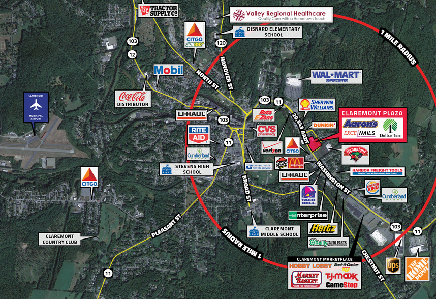 216 Washington St, Claremont, NH à louer - Aérien – Image 3 sur 3