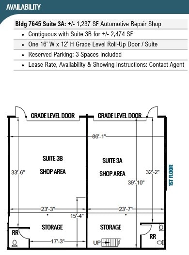 7645 Carroll Rd, San Diego, CA à louer Plan d’étage– Image 1 sur 1