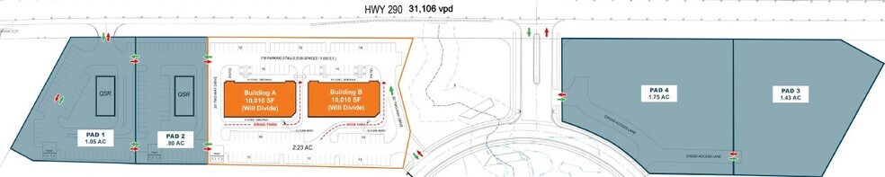 SWC and SEC of Western Sky Blvd and Hwy 290, Elgin, TX à louer - Photo principale – Image 1 sur 1