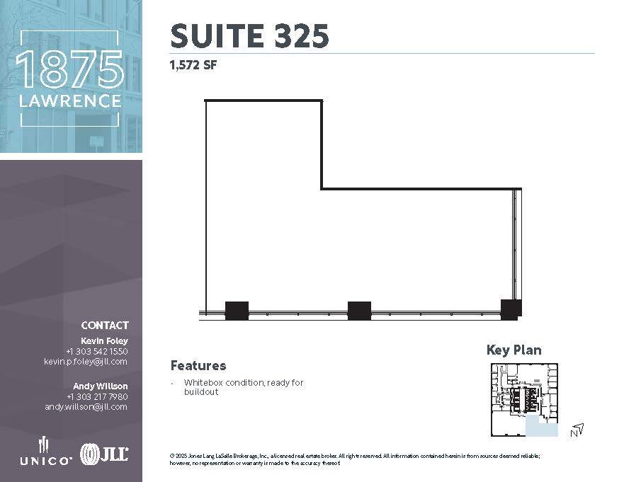 1875 Lawrence St, Denver, CO à louer Plan d’étage– Image 1 sur 1