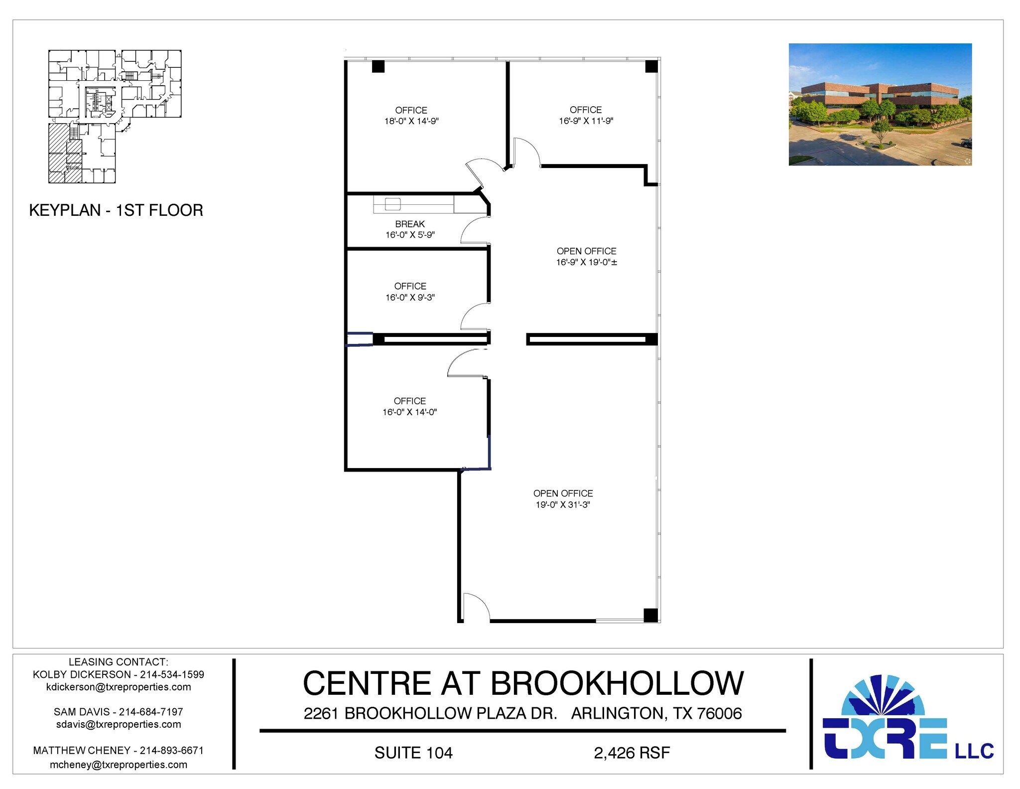 2261 Brookhollow Plaza Dr, Arlington, TX à louer Plan d’étage– Image 1 sur 1