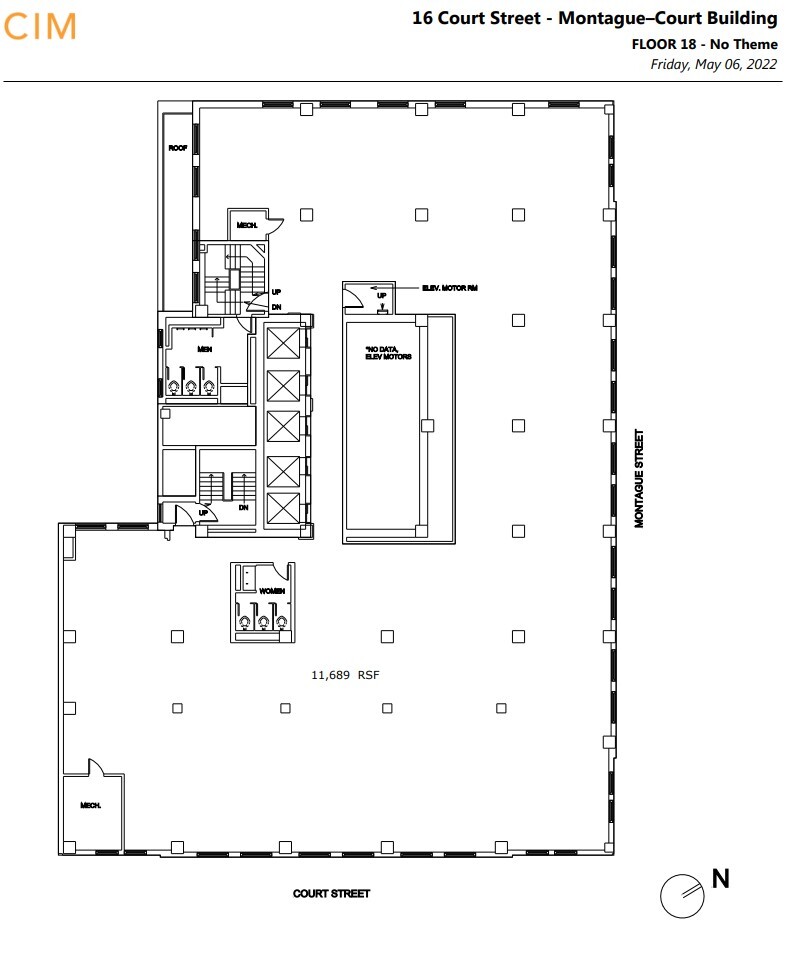 16 Court St, Brooklyn, NY à louer Plan d’étage– Image 1 sur 1
