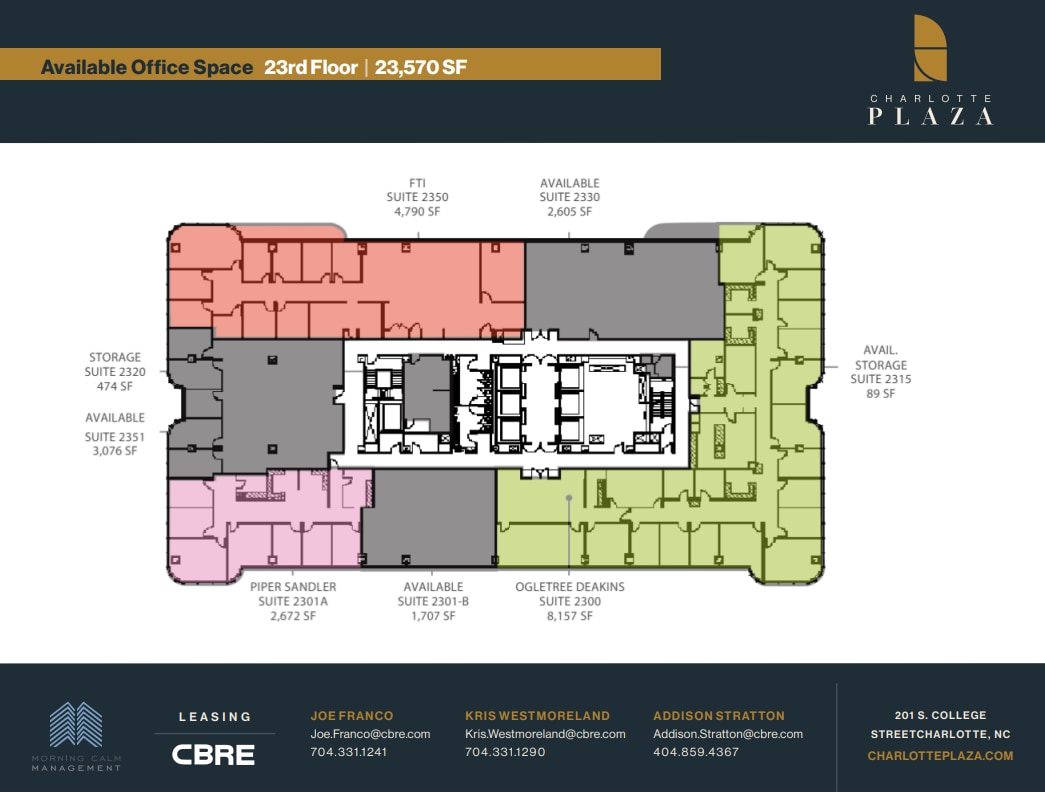 201 S College St, Charlotte, NC à louer Plan d’étage– Image 1 sur 1