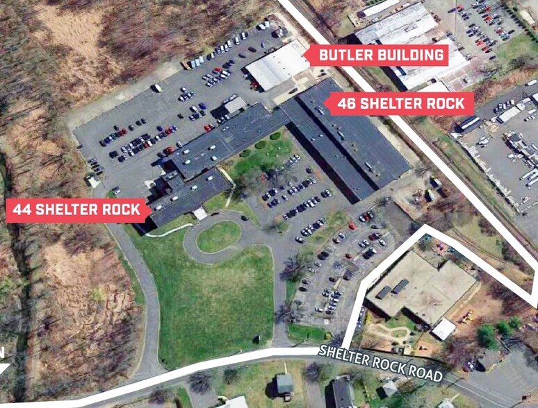 44-46-48 Shelter Rock Road portefeuille de 3 biens à vendre sur LoopNet.fr - Aérien – Image 2 sur 4