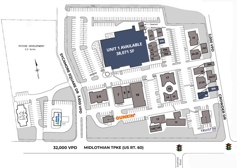 1220 Sycamore Sq, Midlothian, VA à louer - Photo de l’immeuble – Image 2 sur 49